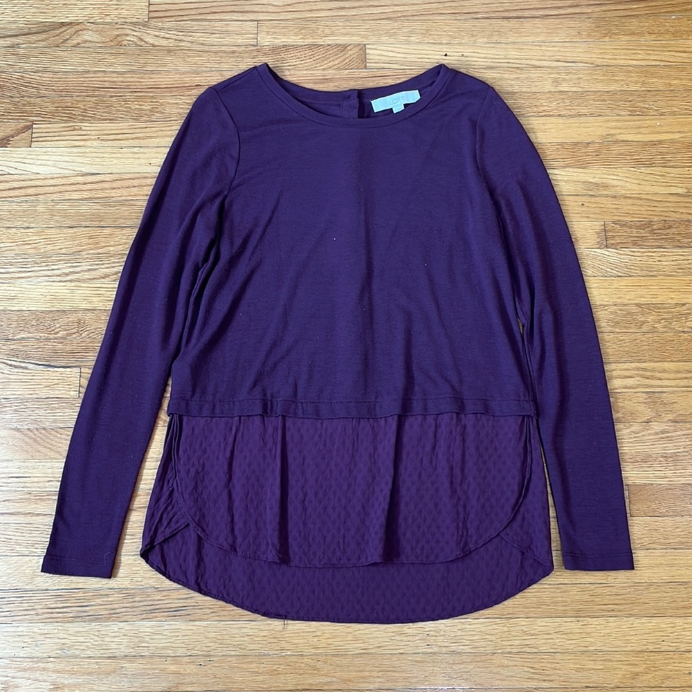 Ann Taylor Loft Purple Long Sleeve